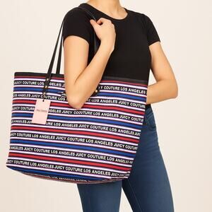 Juicy Couture Oops A Daisy Sporty Striped Tote